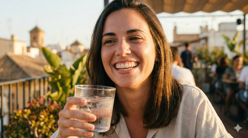 Mujer con alineadores invisibles Spark || Clínica Dental Artdenta en Benimaclet