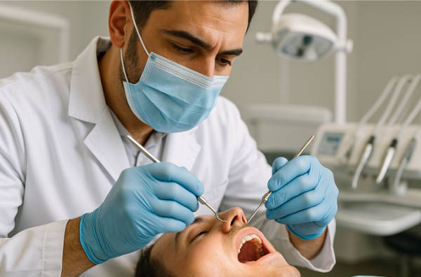 Dentista haciendo Curetaje Dental | Clínica Dental Artdenta Valencia