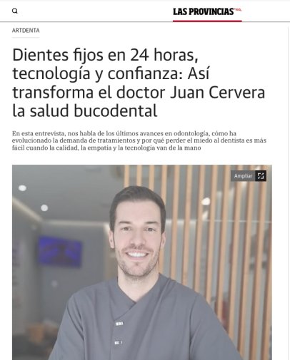 Artículo en Las Provincias | Clínica Dental Artdenta Valencia
