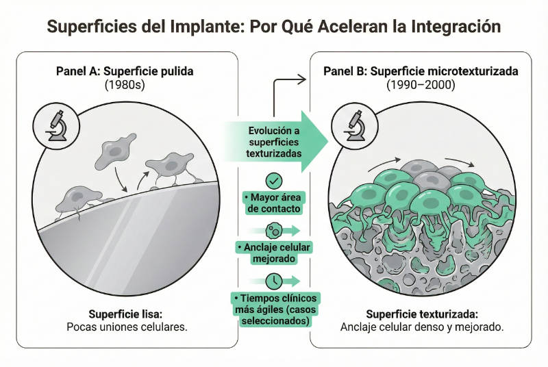 Superficie acelere integración - Historia Implantes Dentales | Clínica Dental Artdenta Valencia